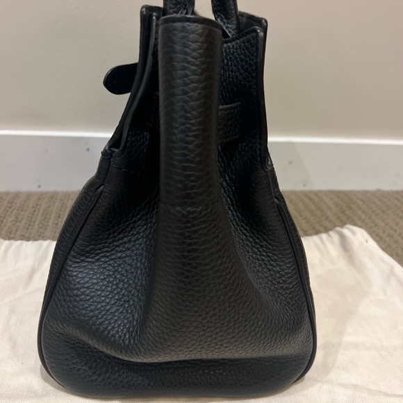 EUC Mulberry Belted Bayswater Pebbled Satchel Black Leather Shoulder Bag - Picture 6 of 16